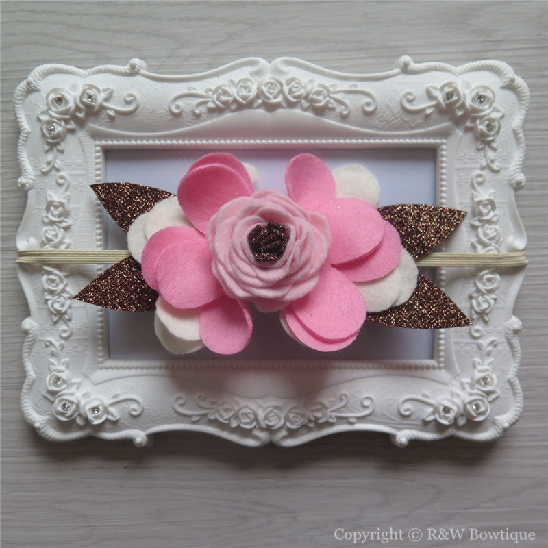 Feeling Fallish Felt Flower Crown Headband