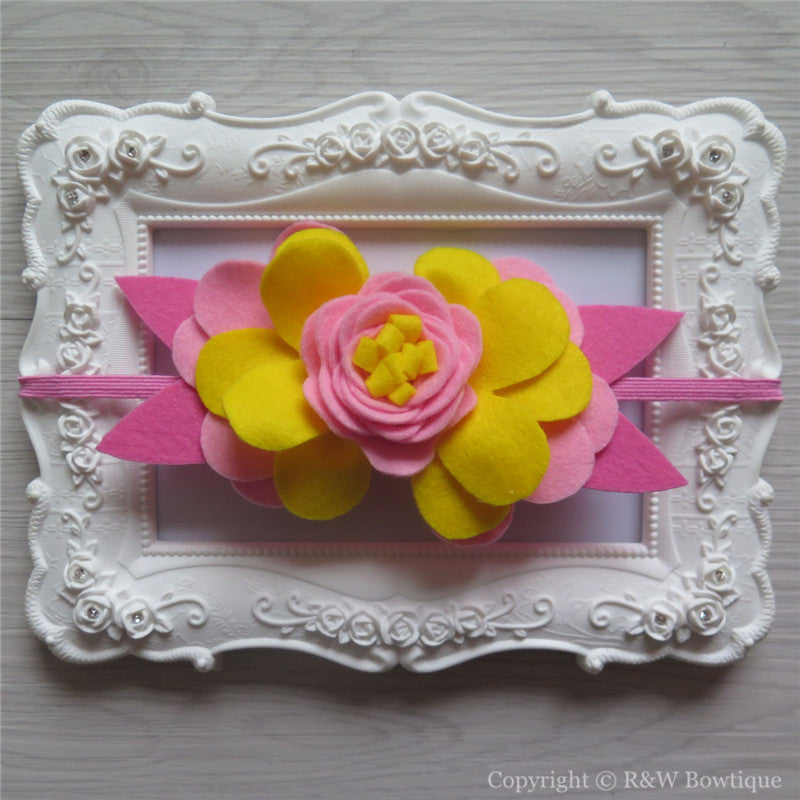 Disney Princess Aurora Inspired Felt Flower Crown Headband