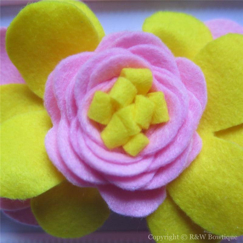 Disney Princess Aurora Inspired Felt Flower Crown Headband