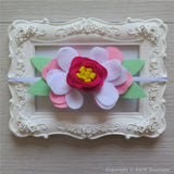 Pretty in Pink Felt Flower Crown Headband