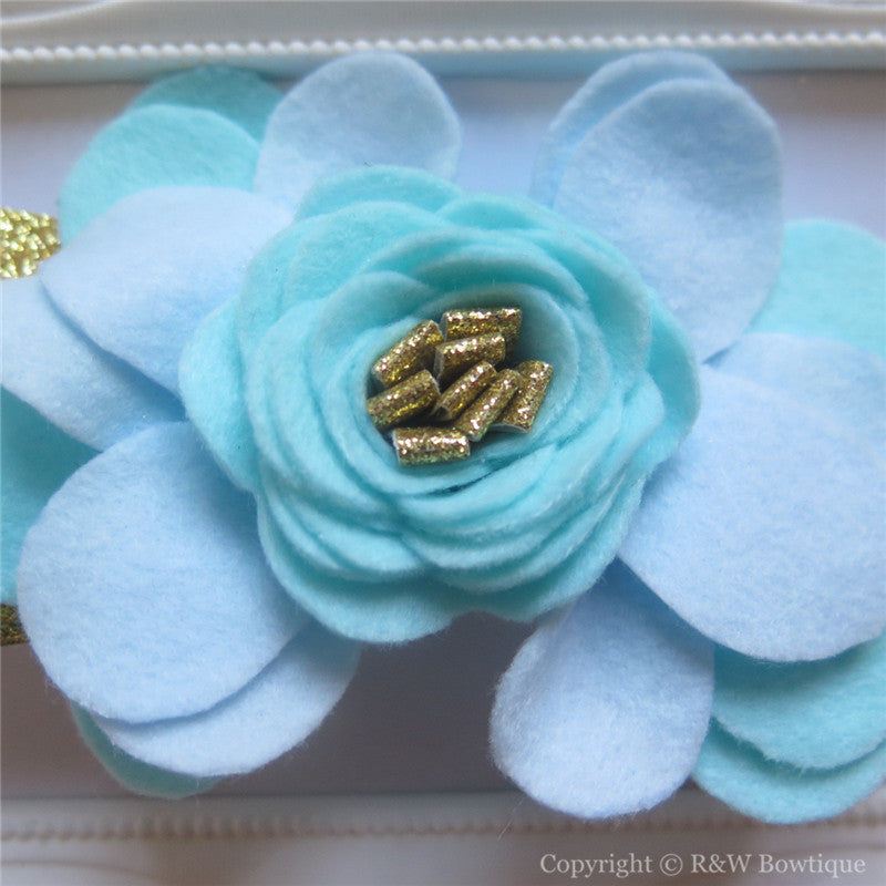 Mint Juliep Felt Flower Crown Headband