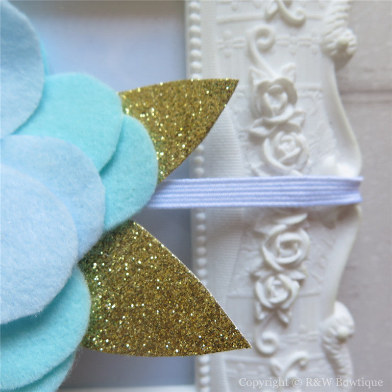 Mint Juliep Felt Flower Crown Headband