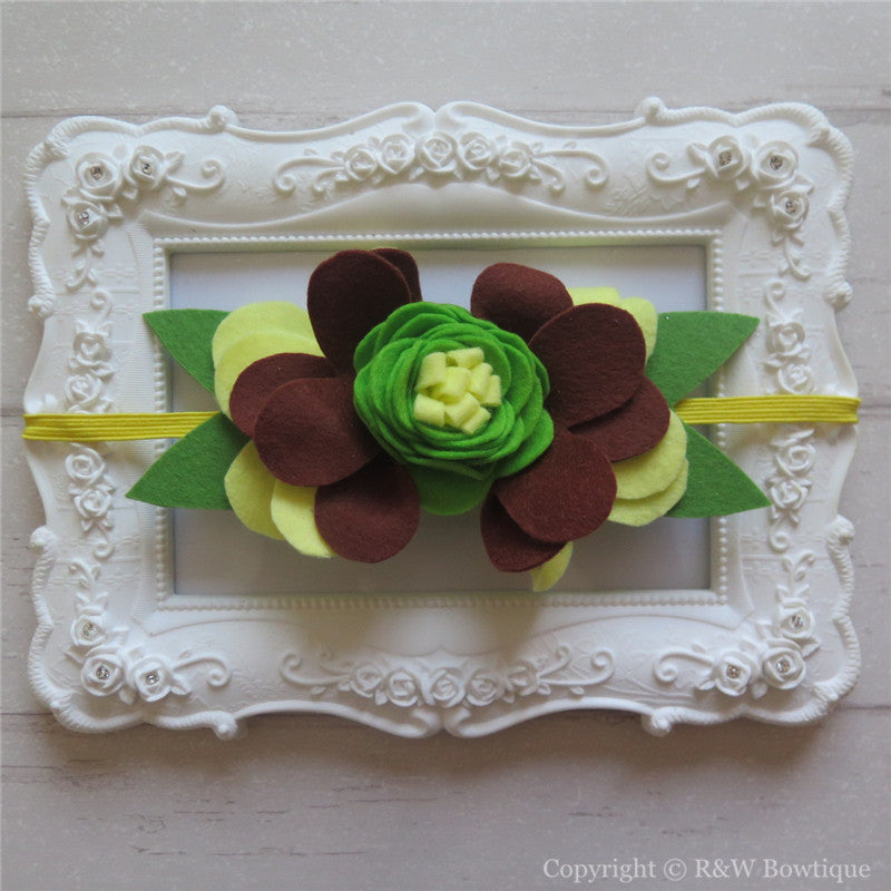 Disney Princess Tiana Inspired Felt Flower Crown Headband