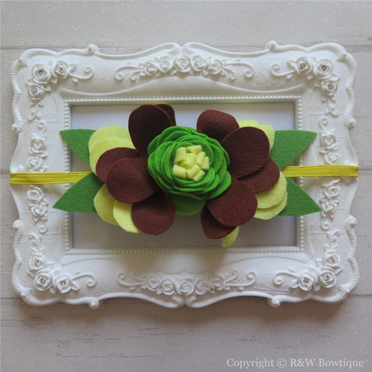 Disney Princess Tiana Inspired Felt Flower Crown Headband