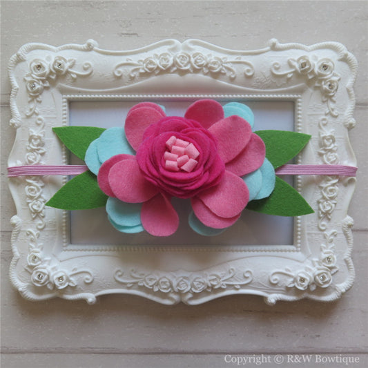 Secret Garden Felt Flower Crown Headband