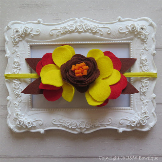 Thanksgiving Felt Flower Crown Headband