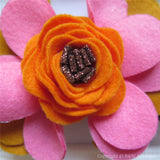 Pumpkin Latte Felt Flower Crown Headband