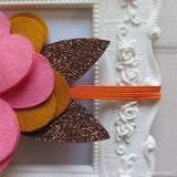 Pumpkin Latte Felt Flower Crown Headband