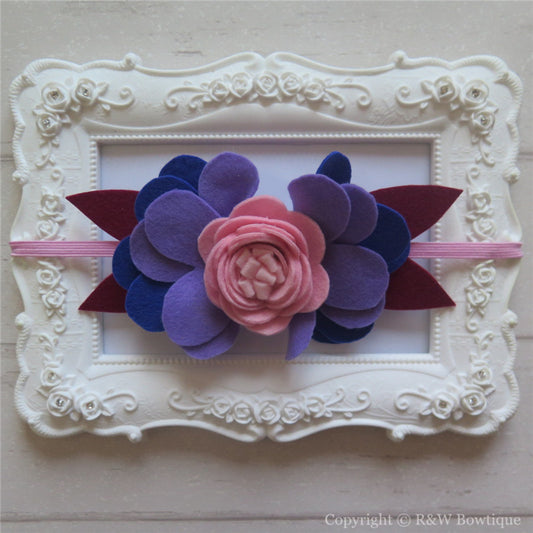 Disney Princess Mulan Inspired Felt Flower Crown Headband
