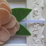 Coral and Peach Felt Flower Crown Headband