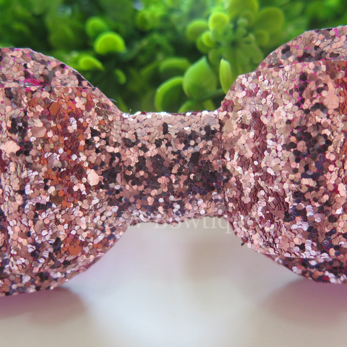 Candy Pink Glitter Fabric Oversize Hair Bow