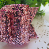 Candy Pink Glitter Fabric Oversize Hair Bow