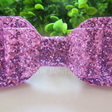Lilac Glitter Fabric Oversize Hair Bow