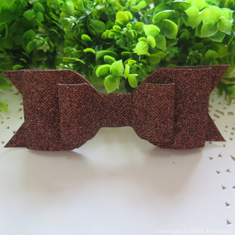 Brown Shimmery Oversize Hair Bow