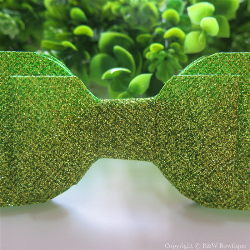 Apple Green Shimmery Oversize Hair Bow