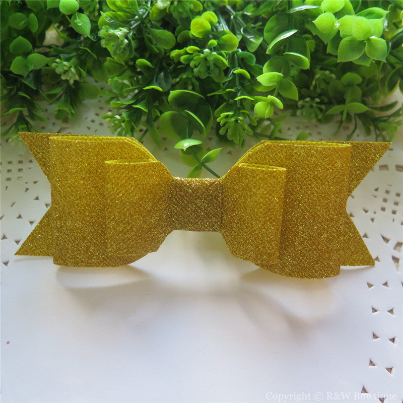 Yellow Shimmery Oversize Hair Bow