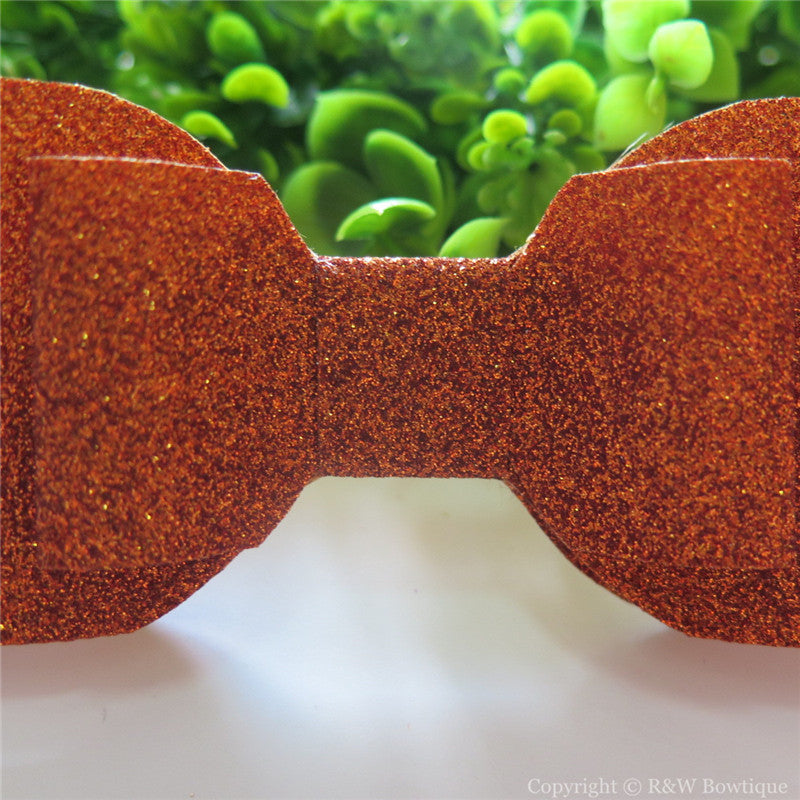 Bronze Shimmery Oversize Hair Bow