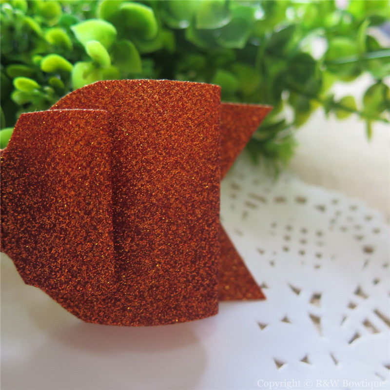 Bronze Shimmery Oversize Hair Bow