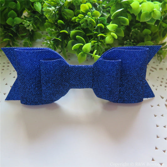 Royal Blue Shimmery Oversize Hair Bow