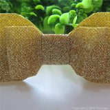 Bright Gold Shimmery Oversize Hair Bow