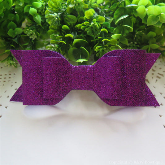 Purple Shimmery Oversize Hair Bow 