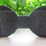 Black Shimmery Oversize Hair Bow