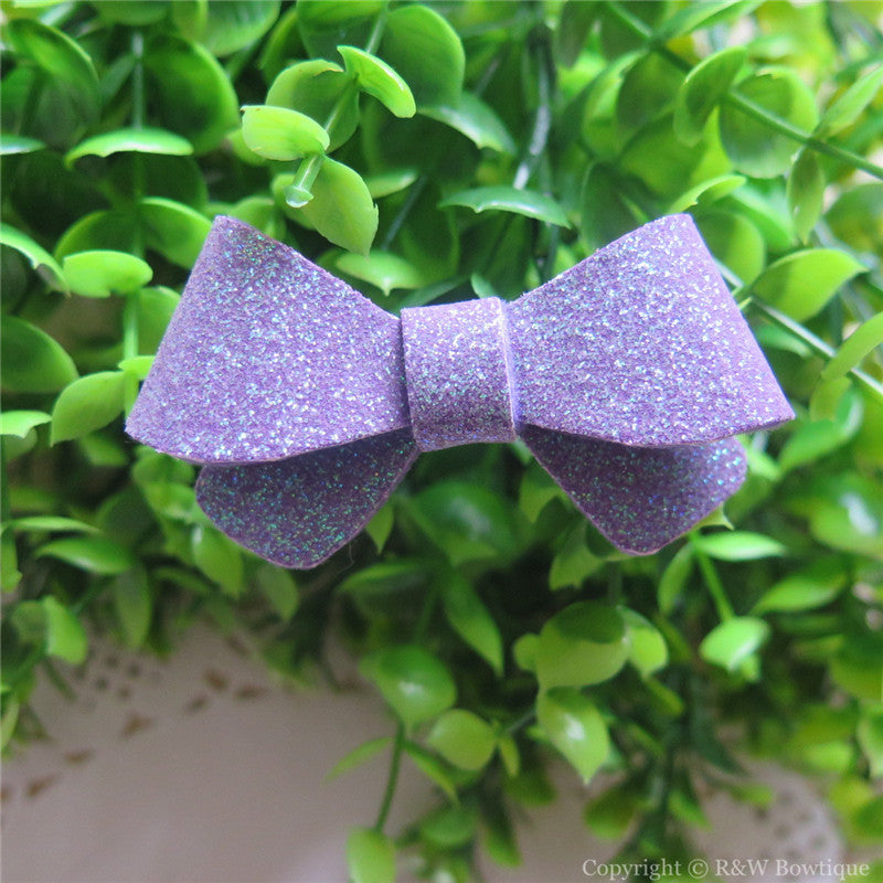 Hyacinth  Glitter Felt Mini Hair Bow