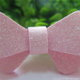 Ice Pink Glitter Felt Mini Hair Bow