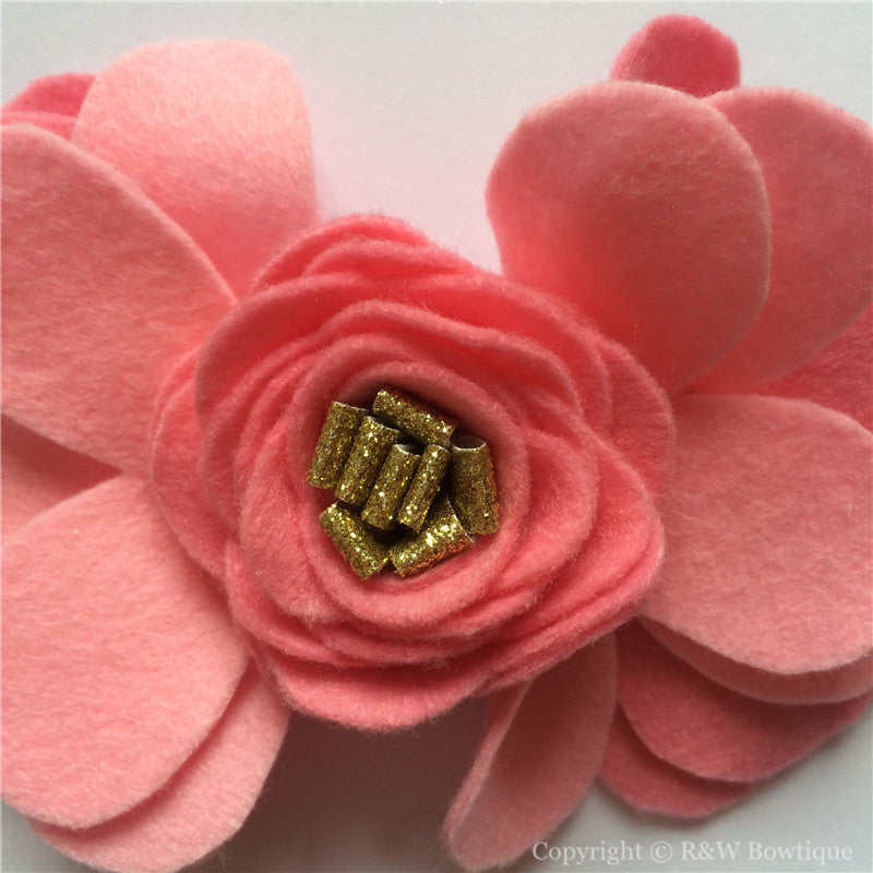 Pretty Pinks Felt Flower Crown Headband