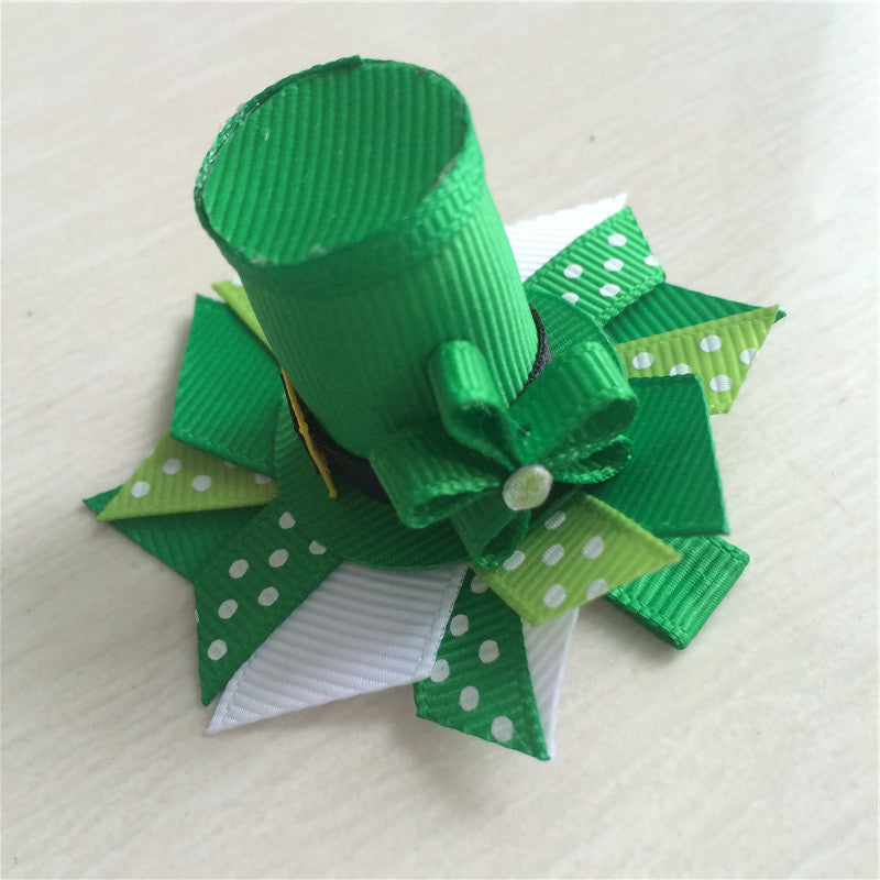 St. Patrick Hat Sculptured Hair Clip 