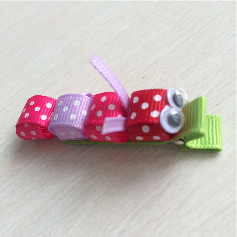 Caterpillars #B Sculptured Hair Clip
