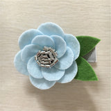 Felt Hibiscus Clip Set of 3 - Pastel