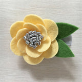 Felt Hibiscus Clip Set of 3 - Pastel
