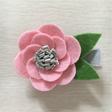 Felt Hibiscus Clip Set of 3 - Pastel