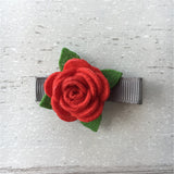 Felt Rose Clip Set of 3 - Valentine Mix