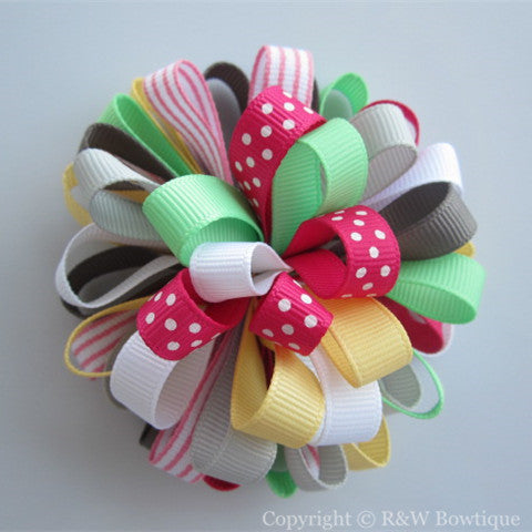 Merry and Bright Loopy Hair Bow