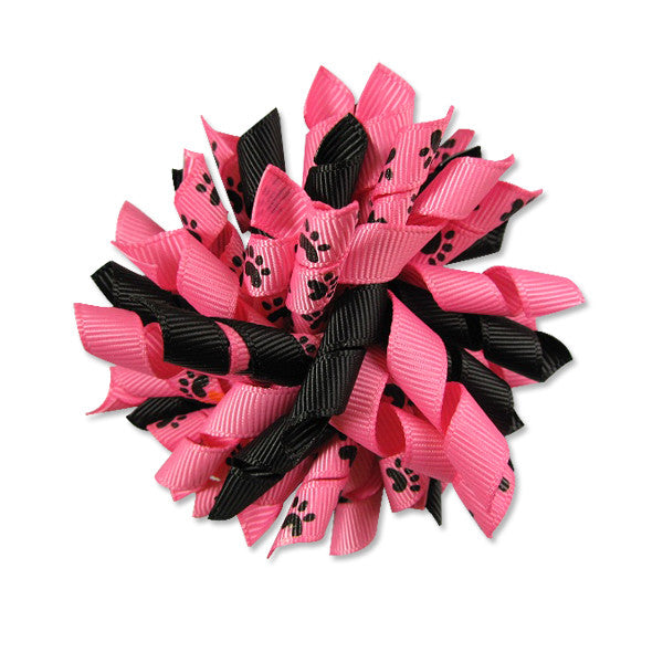 Paw Hot Pink Korker Hair Bow