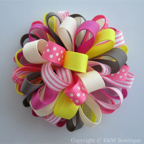 Snow Sports Loopy Hair Bow