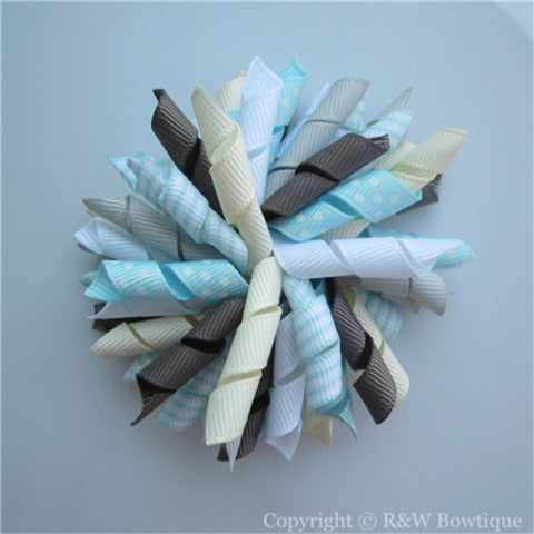 Snowflake Unicorn Korker Hair Bow