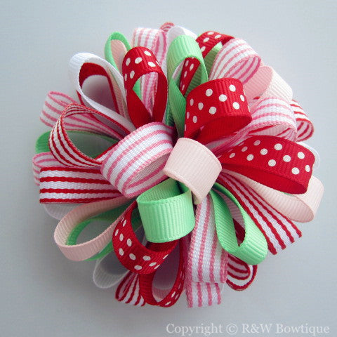 So Berry Cute Loopy Hair Bow