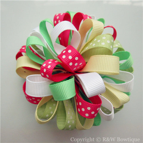 Spring Smiles Loopy Hair Bow