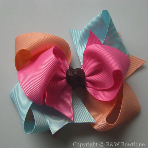TB020 Large Twisted Boutique Hair Bow
