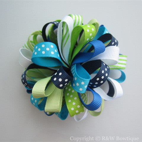 Tahitian Butterfly Loopy Hair Bow