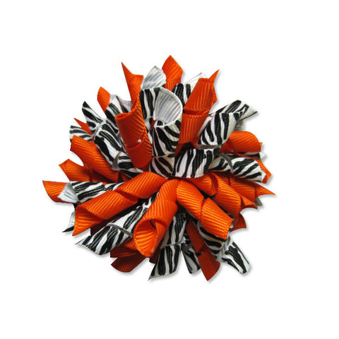 Zebra Torrid Orange Korker Hair Bow
